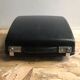 Old writing machine polyjo super 75 bakelite grey + vintage black trunk