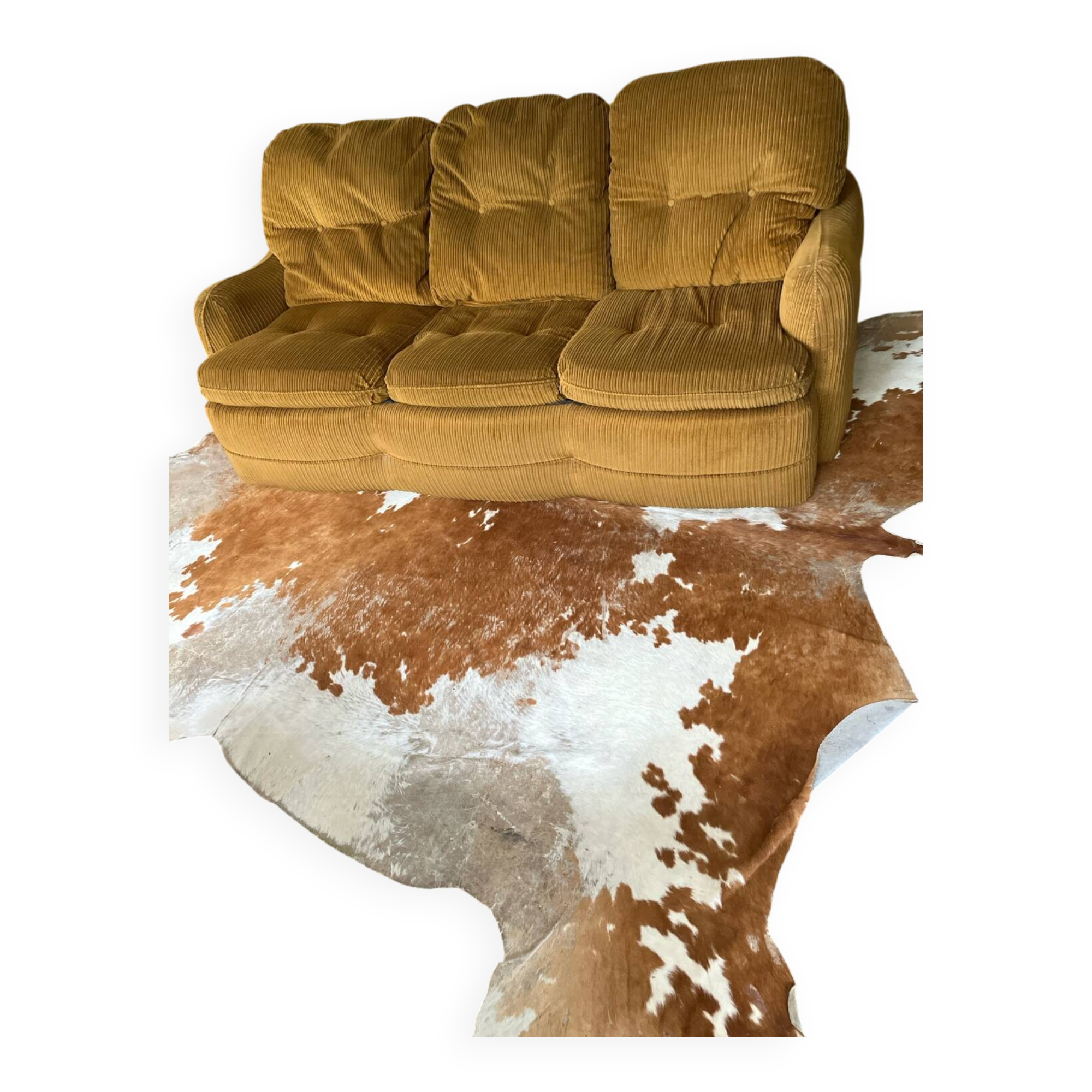 3-seater velvet sofa bed