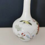 Vase soliflore Japanese porcelain decoration flowers and hand-painted bird