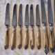 Exquisite set of twelve antique Art Nouveau knives (6+6)
