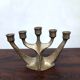 Brutalist vintage solid candle holder brass by Gilde Handwerk