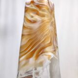 Orange Murano Glass and Brass Pendant by La Murrina, Italy, 1980s