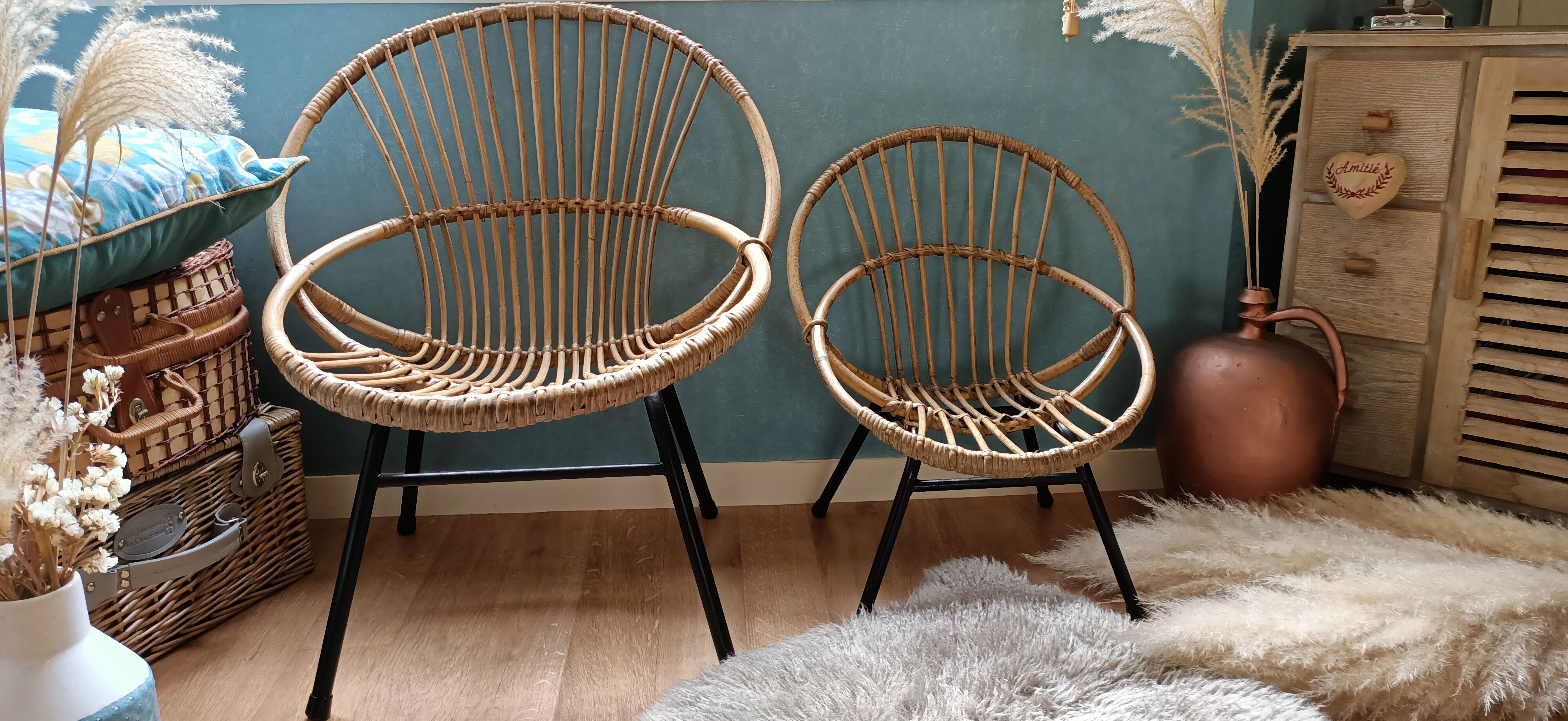 Wicker child armchair