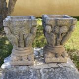 Pair of stone planters, 1930, 60x30cm