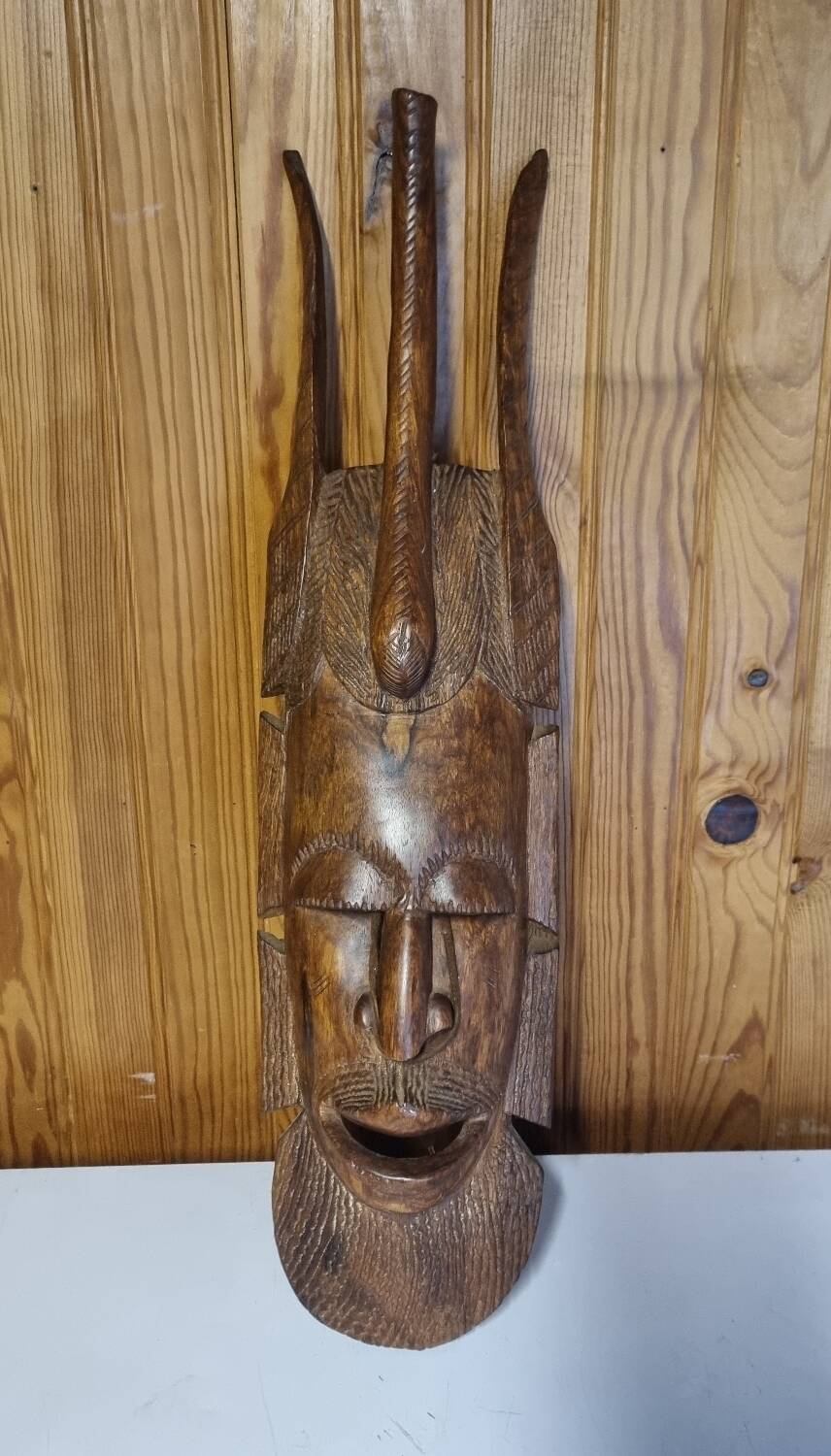 African wooden mask wall decoration
