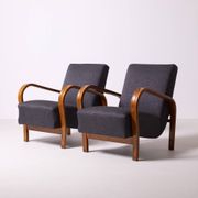 Pair of armchairs by Kozelka andKropacek, Interier Praha, 1950s