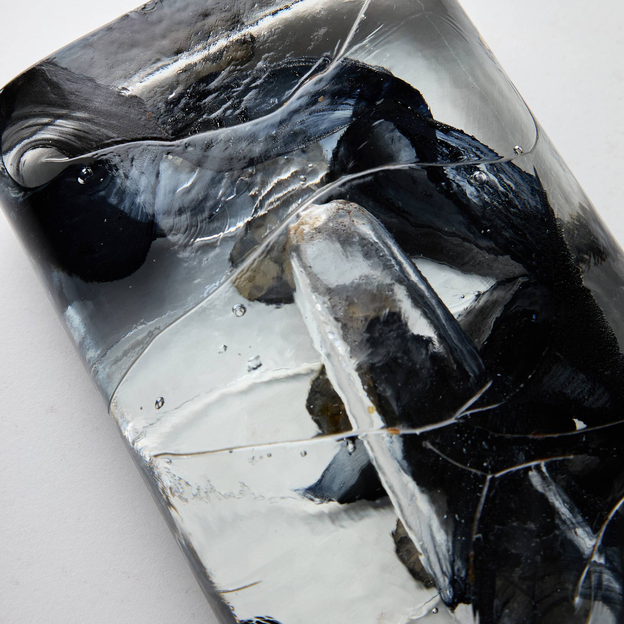 1970s Glass and Silver Plated Vase by Claude Cuny for Cassetti Firenze