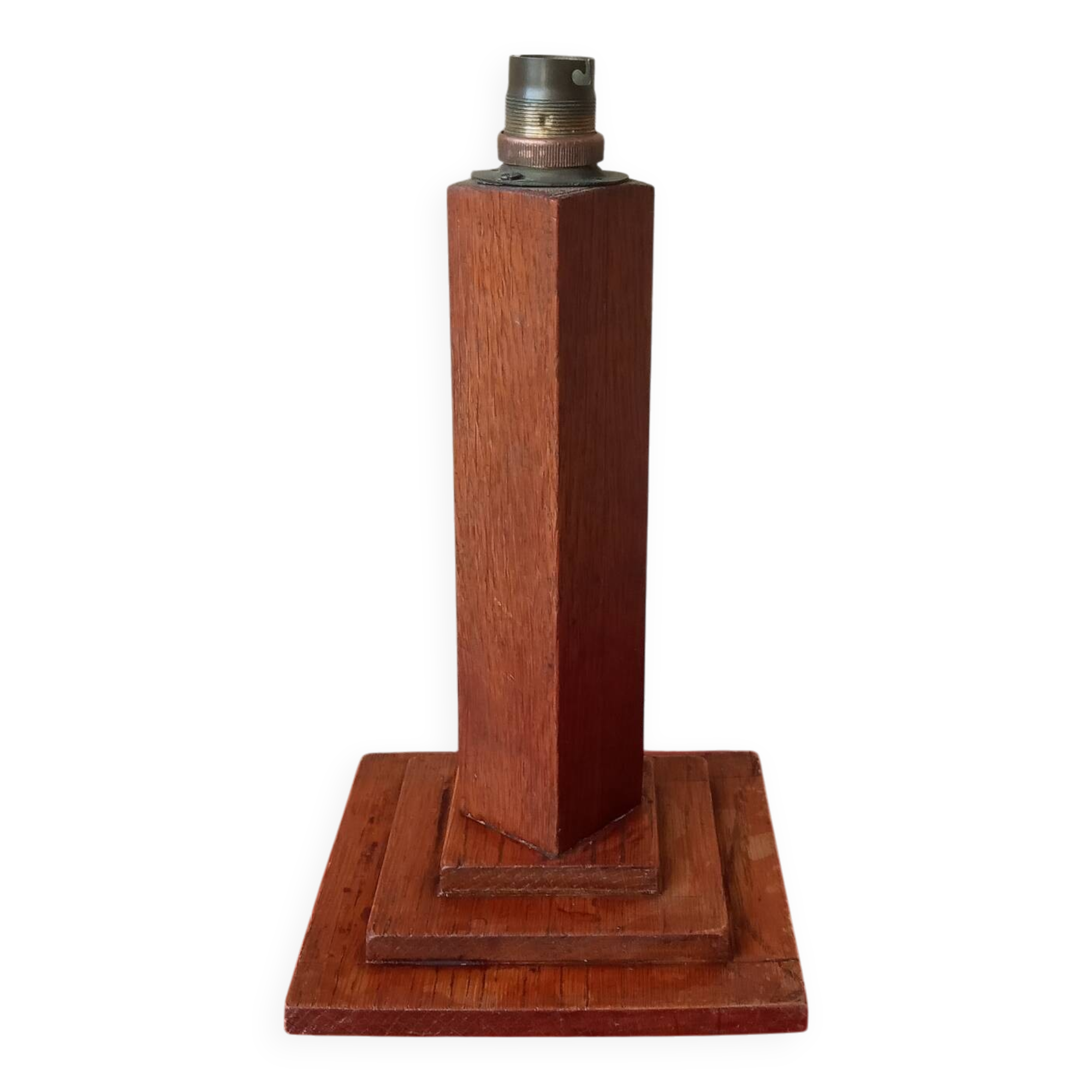 Pied de lampe en chêne années 50