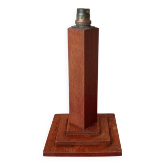 1950s oak lamp base