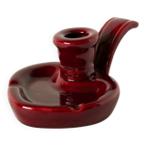 Ceramic candle holder with handle, Bordeaux