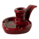 Ceramic candle holder with handle, Bordeaux