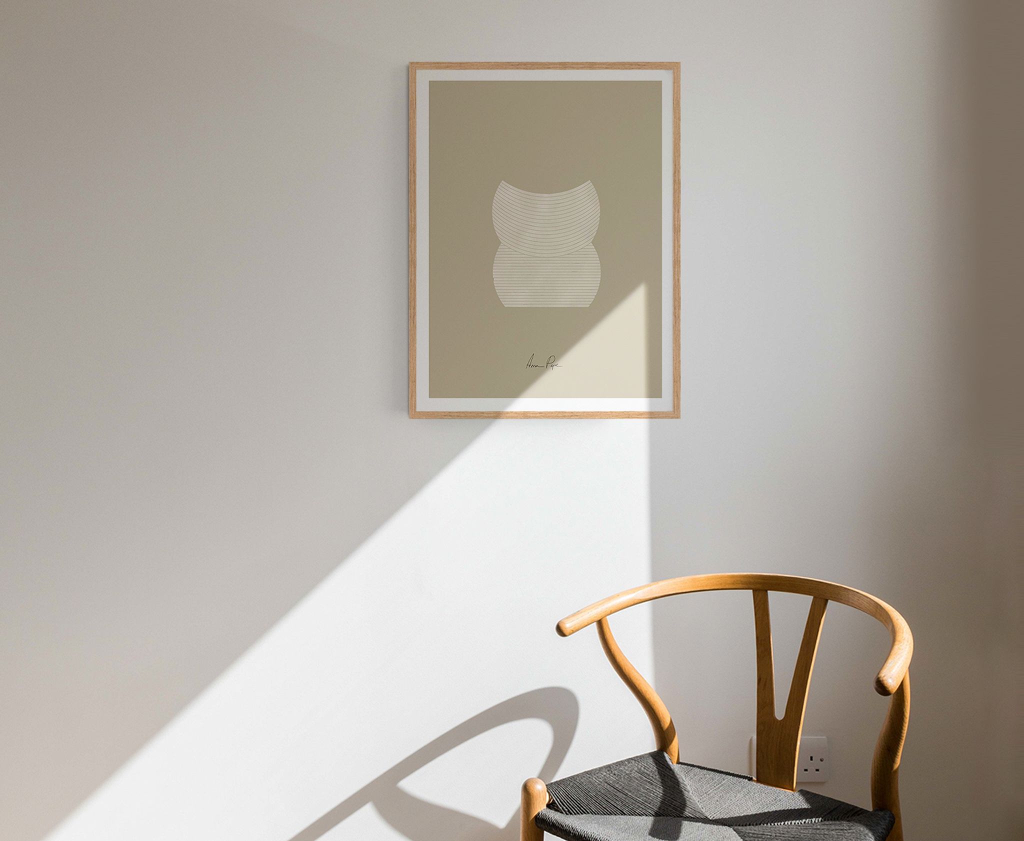 Gravure d’art de giclée géométrique, A3