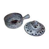 Cassolette style black and grey lava