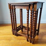 Antique wooden nesting table