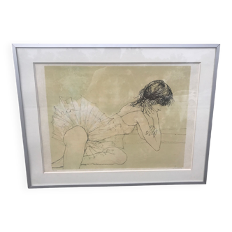 Lithographie Jean Jansem Danseuse circa 1970