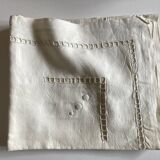 Rectangular pillow taie in linen linen yarn to days and reserve linen peas
