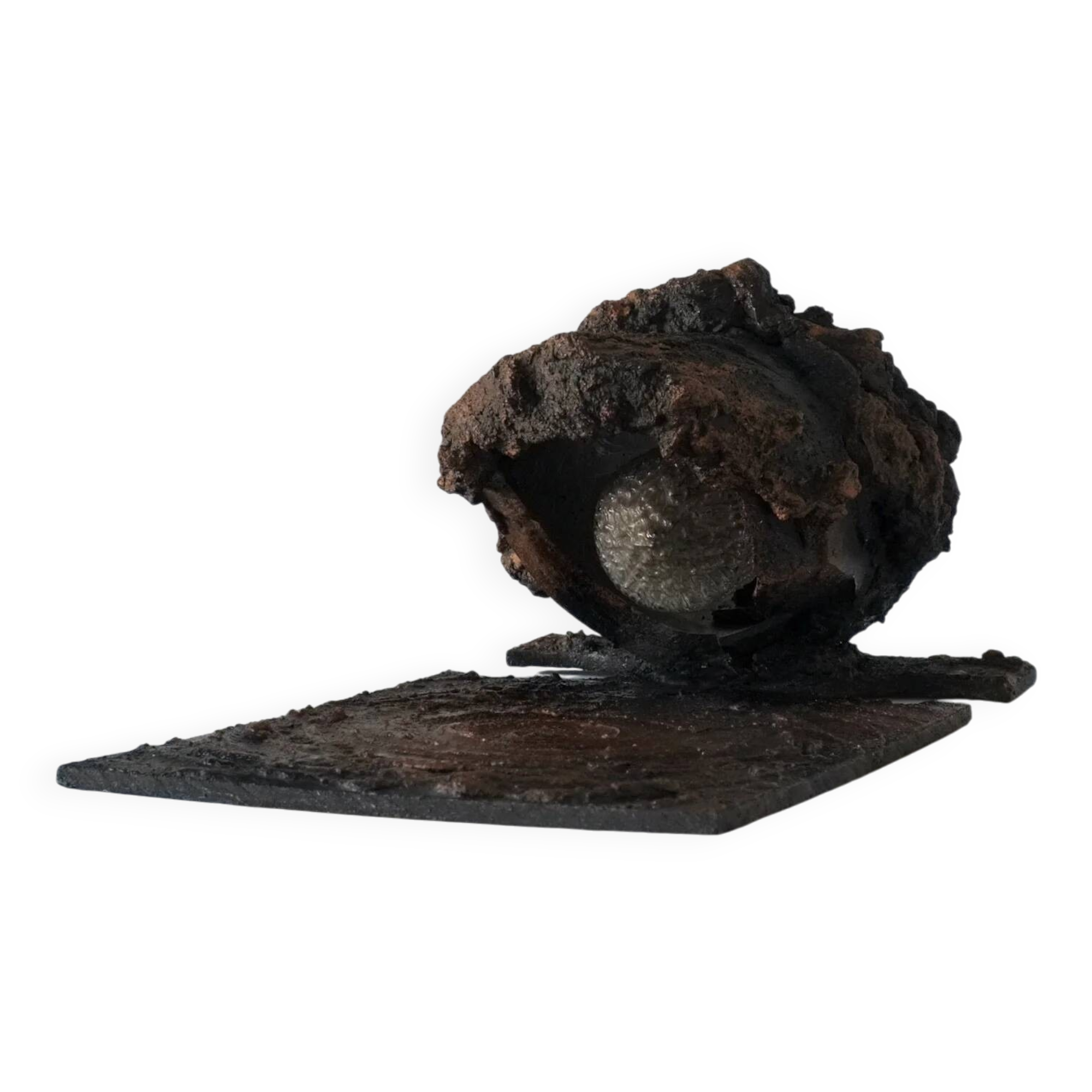 Brutalist ceramic wall sconce by Jouko Kytömaa | Finland | 1970s