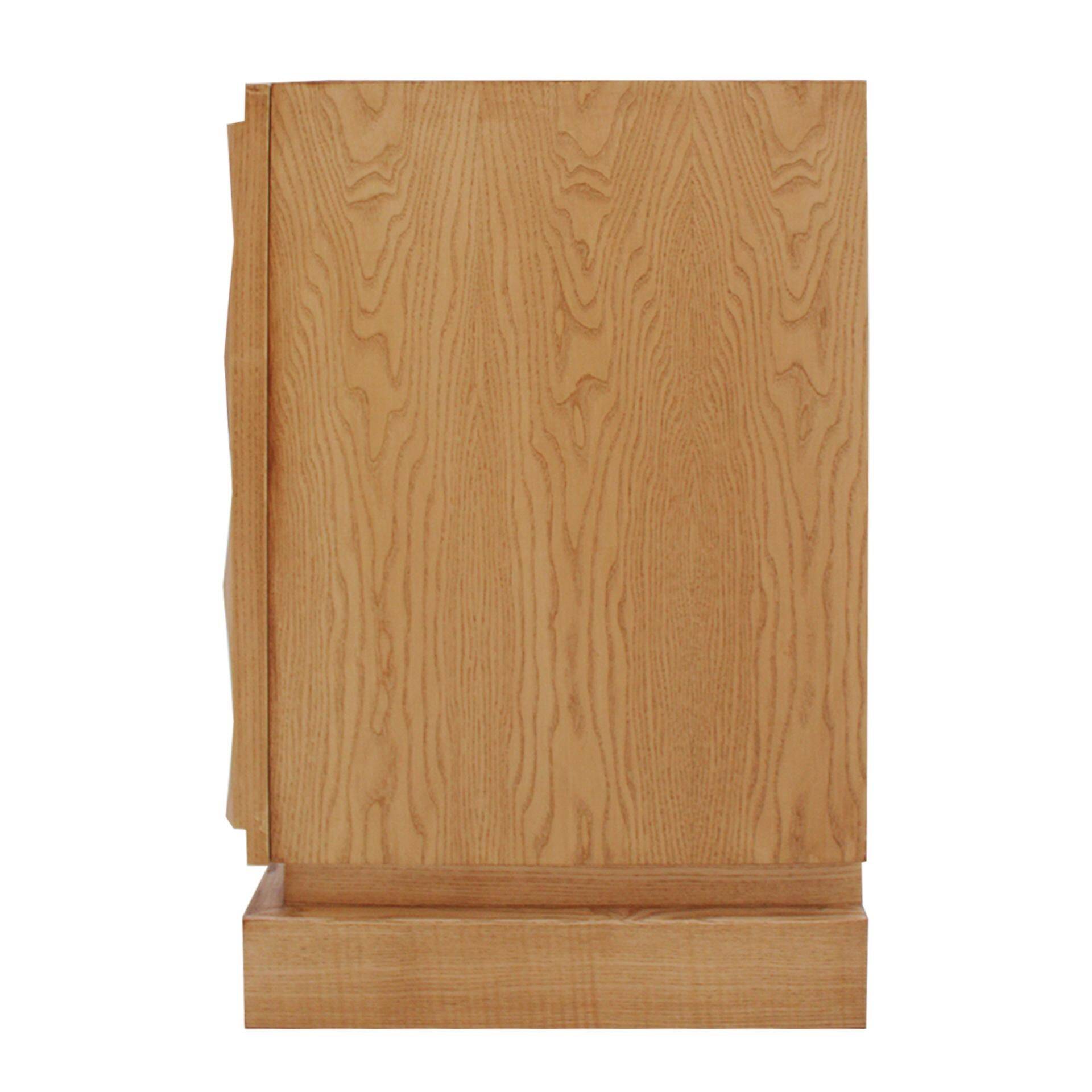 Italian Oak Wood Sideboard with Hand Carved Patterns in the Doors, Italy