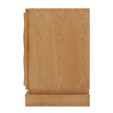 Italian Oak Wood Sideboard with Hand Carved Patterns in the Doors, Italy