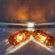 A set of wall lamps in amber-colored glass from Danish Vitrika, 1970s