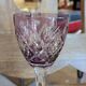 4 colored Lorraine crystal wine glasses
