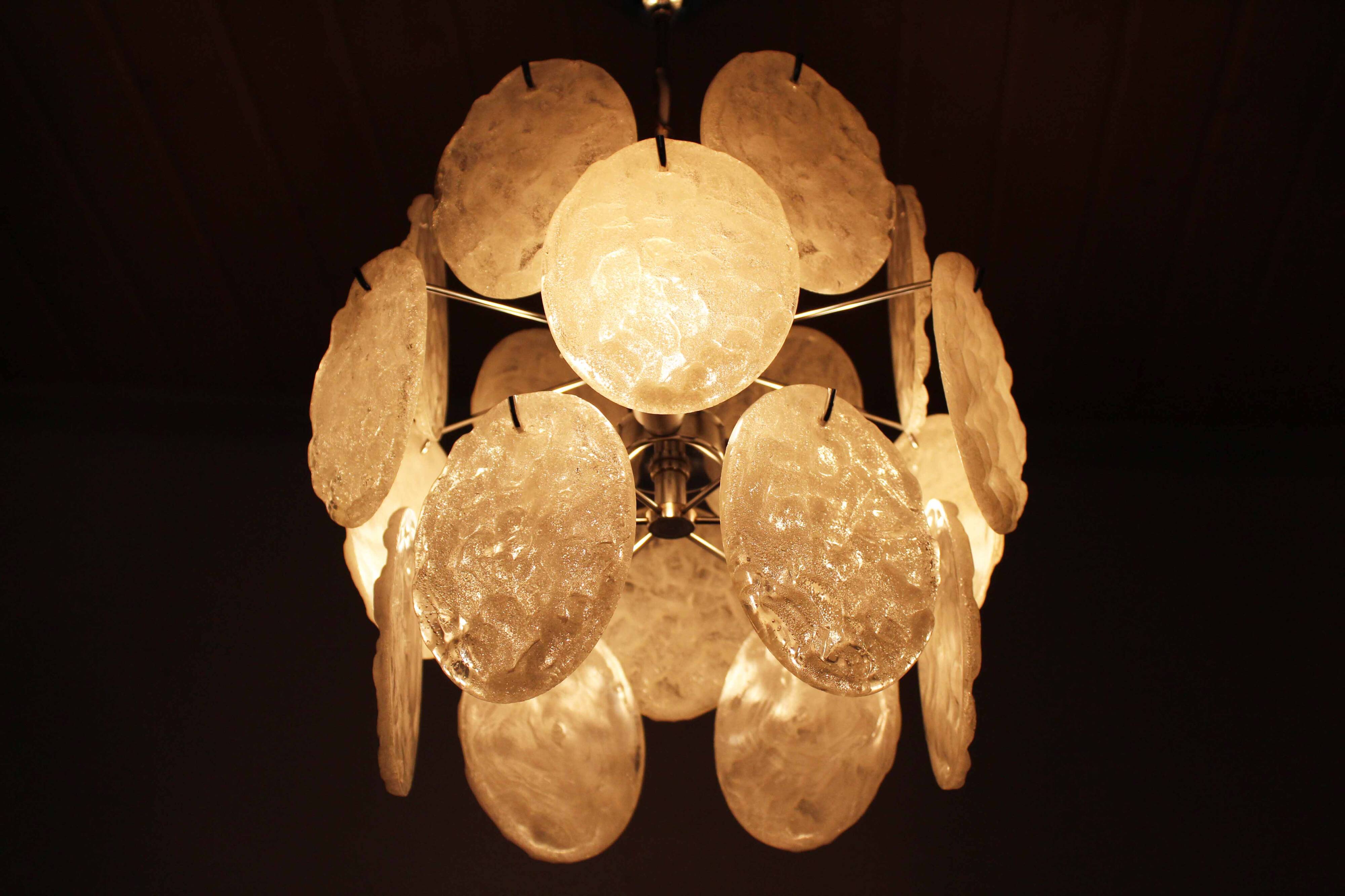 Kalmar Franken lucite chandelier Blatt model