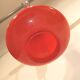 Vintage 1970s orange glass pendant lamp