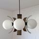 Brutalist Sputnik Hanging Light Vintage Copper Pendant Lamp Yugoslavia 1970