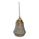 Vintage art deco tulip pendant light in frosted glass