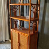 Rattan bookcase shelf
