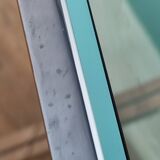 Vintage chrome metal and smoked glass coffee table