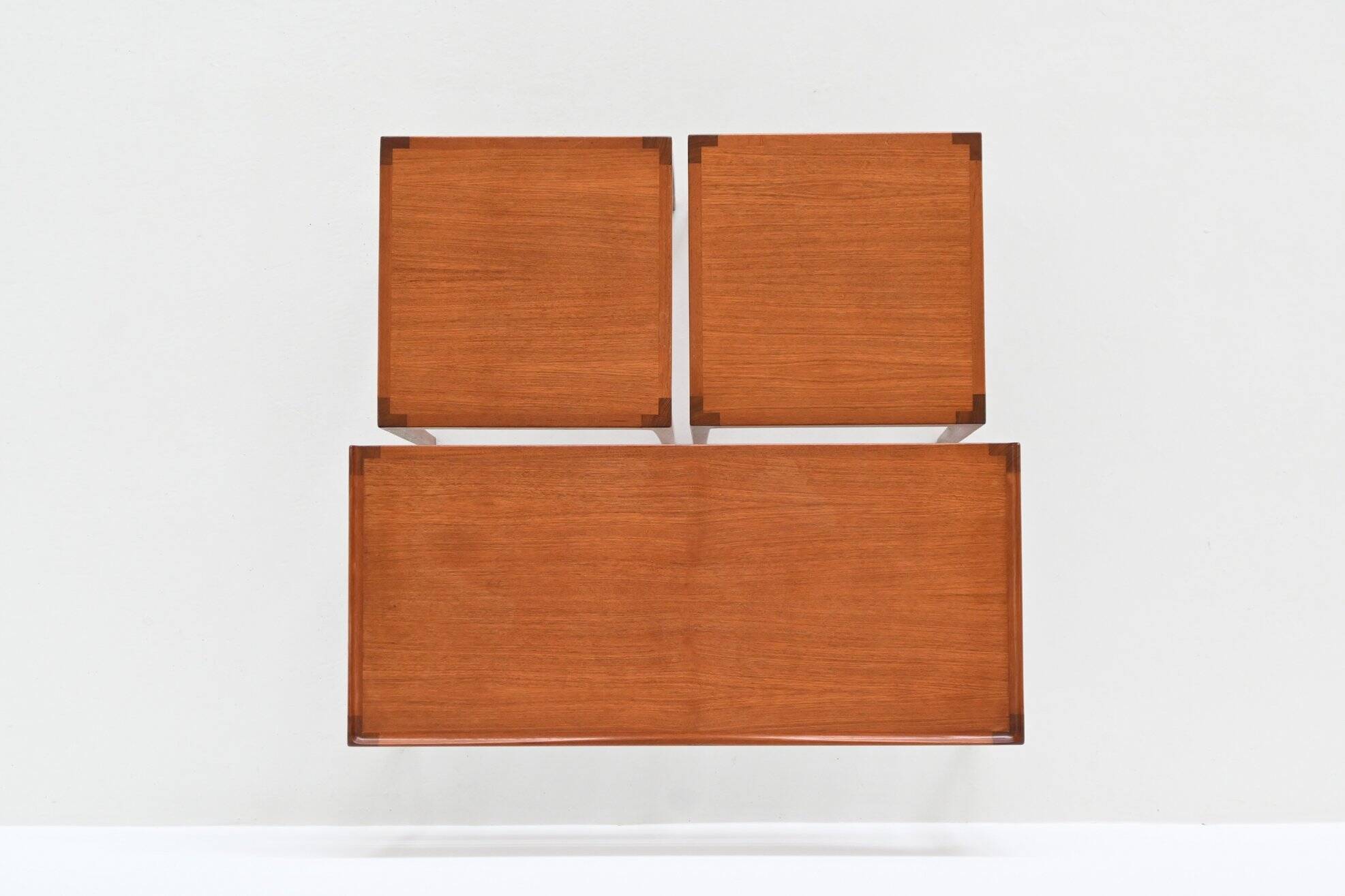 Kurt Ostervig nesting tables in teak Jason Mobler Denmark 1960