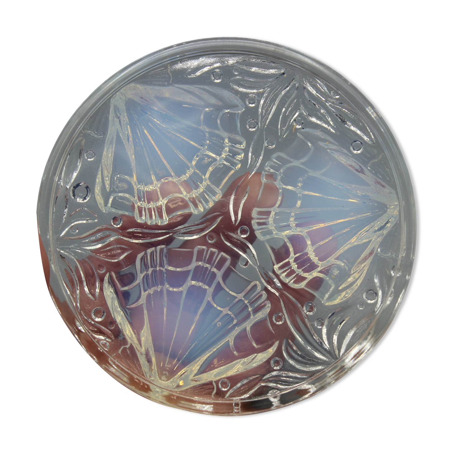 Dessous de carafe bouteille verre opalescent verlys sabino lalique #2