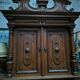 Two-part solid oak buffet circa 1880