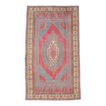 Red & Blue Oriental Turkish Rug, 144x245Cm