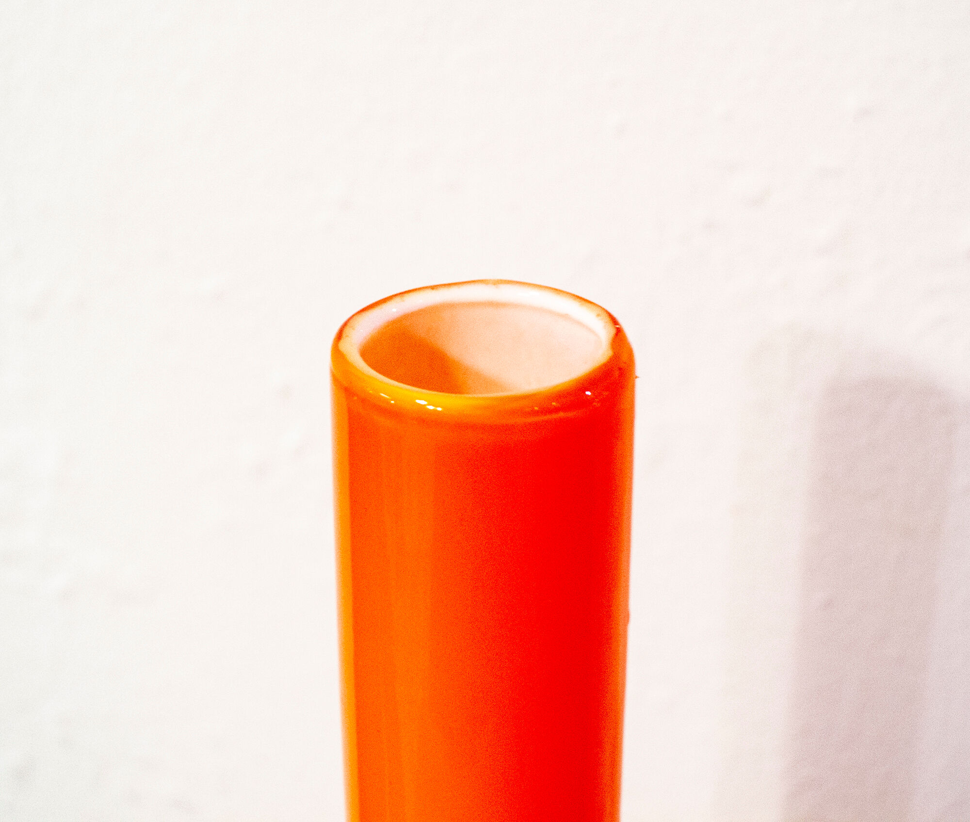 Orange glass vase by Holmegaard, 60s