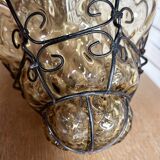 Hallway cage lantern, Murano blown glass, Venice, vintage, 1960s