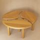 Vintage solid oak modular petal coffee tables circa 1980