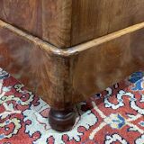 19th century Restoration chest of drawers in mahogany and marble top