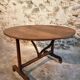 Antique French oak wine table – Loire region – Tilting top – 107 cm diameter