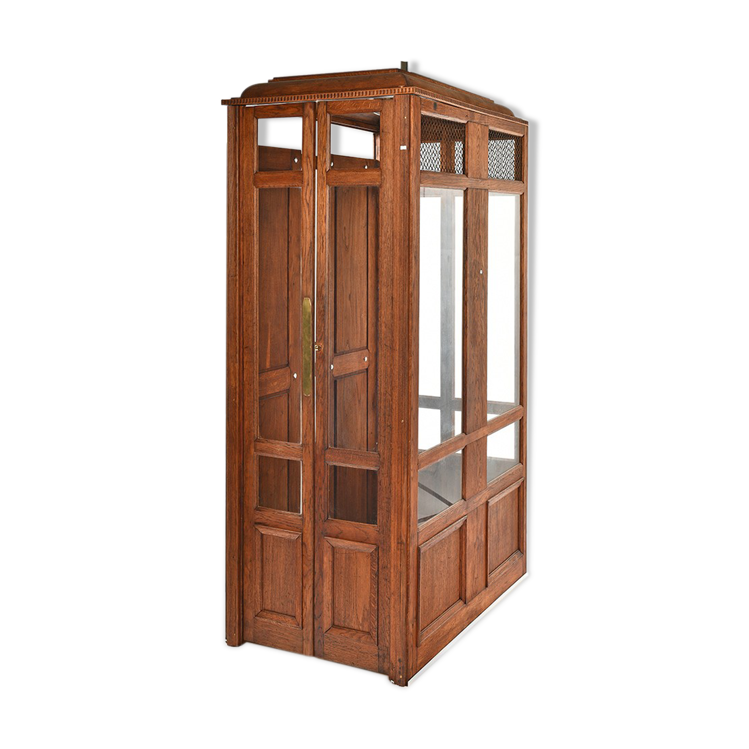 Early 20th century wooden elevator cabin
