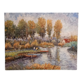 Oil on canvas signed-landscape