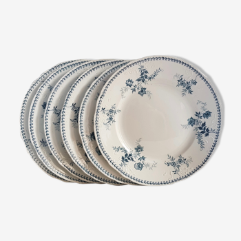 Set 6 old plates model Yvette ceramic company Maestricht