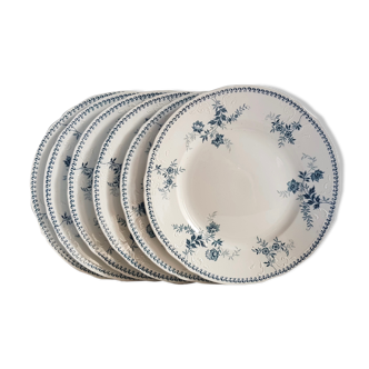 Set 6 old plates model Yvette ceramic company Maestricht