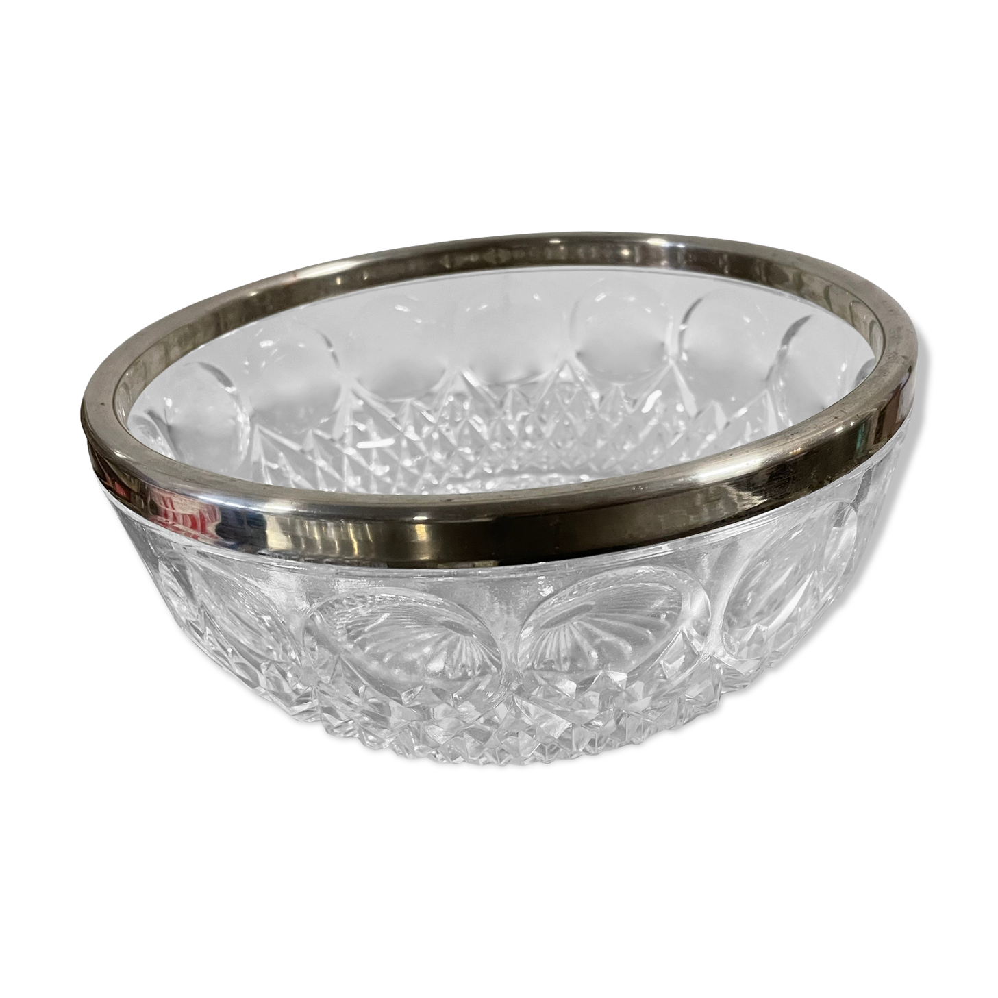 Silver and crystal metal cup