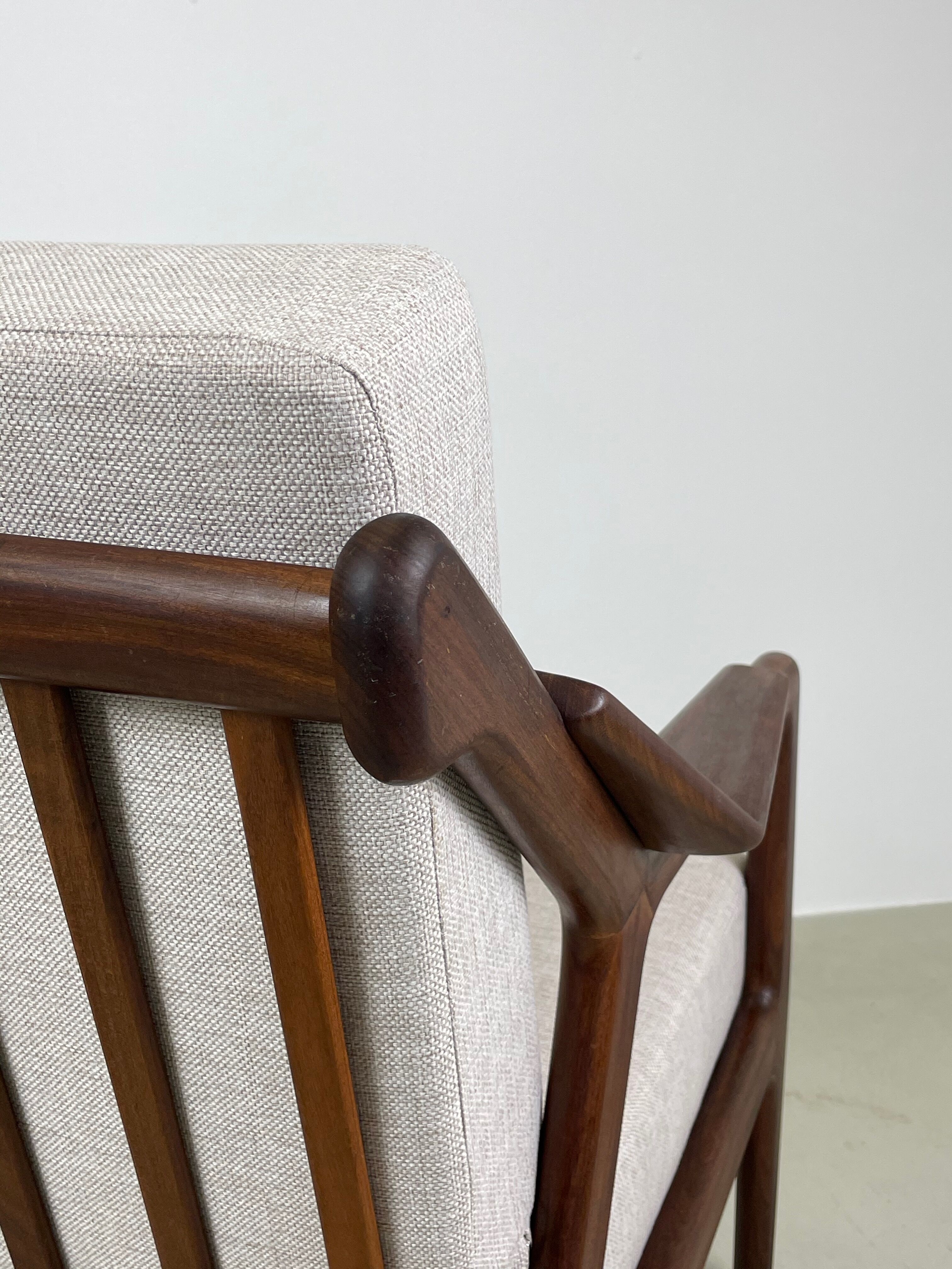 Danish easy chair in afromosia by Brockmann Petersen for Randers, 1960s