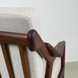 Danish easy chair in afromosia by Brockmann Petersen for Randers, 1960s