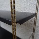 Metal thong wall shelf