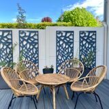 Former vintage rattan lounge