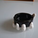 Post-modernist ashtray in the shape of a hand from the 1980s